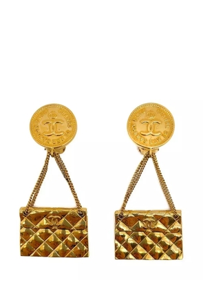 CHANEL Pre-Owned Vintage Chanel 2.55 Handbag Earrings 1980s - Gold