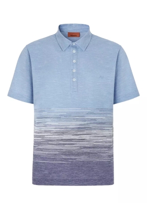 Missoni intarsia-knit polo shirt - Blue