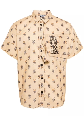 Natasha Zinko graphic-print cotton shirt - Neutrals