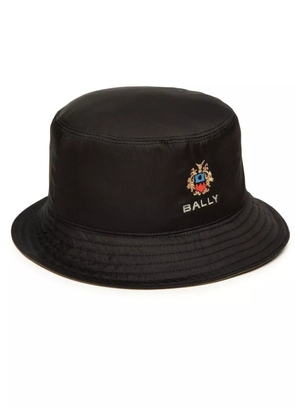 Bally logo-embroidered bucket hat - Black