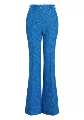 Patou flared tweed trousers - Blue