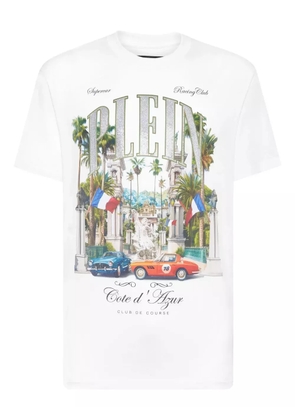 Philipp Plein Club De Course-print T-shirt - White