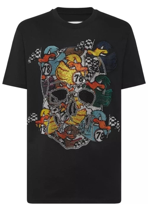 Philipp Plein beaded-skull T-shirt - Black