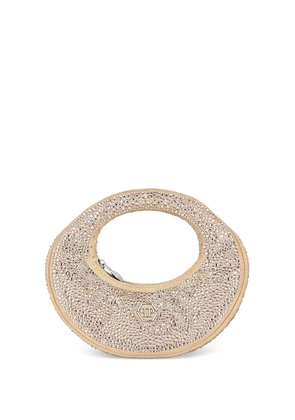 Philipp Plein crystal-embellished mini bag - Neutrals