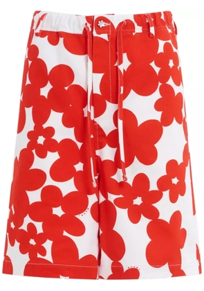 Marni floral-print shorts - Red