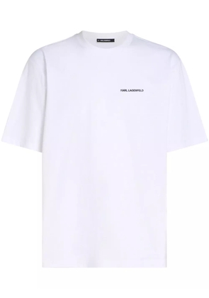 Karl Lagerfeld logo-tape T-shirt - White