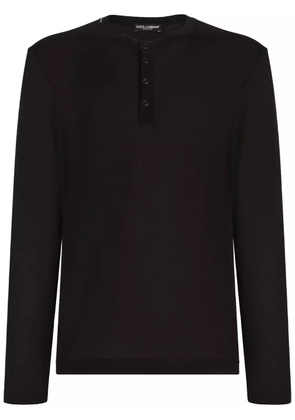 Dolce & Gabbana button-neck T-shirt - Black