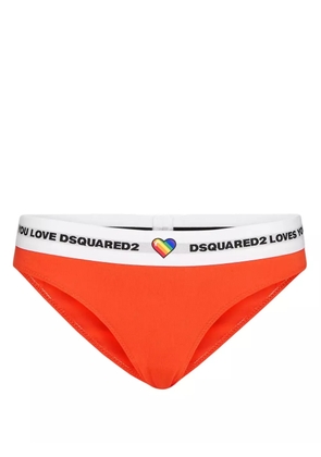 DSQUARED2 logo-waistband briefs - Orange