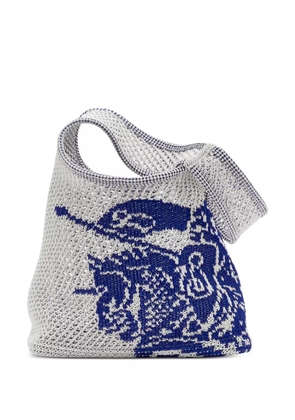 Burberry Equestrian Knight crochet-knit bag - White