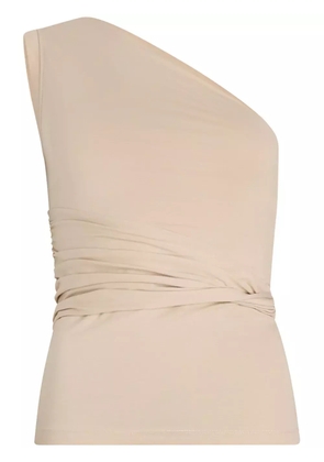 Patou one-shoulder organic cotton top - Neutrals