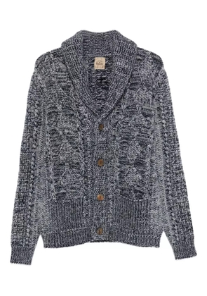 RAKKI cable-knit shawl-collar cardigan - Blue