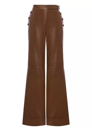 Alberta Ferretti stud pocket flared trousers - Brown