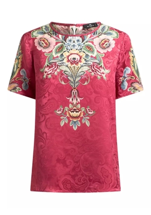 ETRO floral-print T-shirt - Red