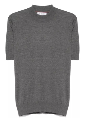 Brunello Cucinelli fine-knit T-shirt - Grey