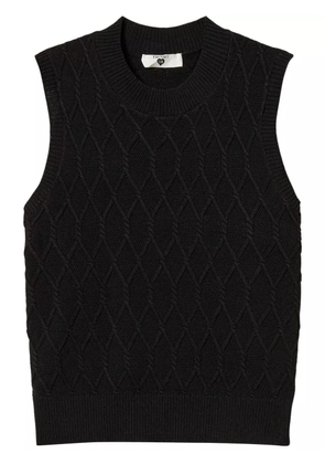 TWINSET lozenge-pattern tank top - Black