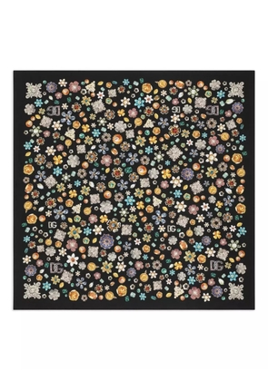 Dolce & Gabbana silk twill scarf - Black