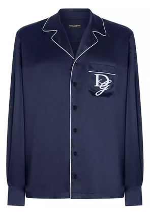 Dolce & Gabbana embroidered-logo shirt - Blue