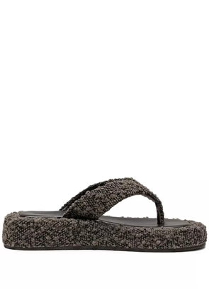 Manière De Voir Rosalie bouclé flatform sandals - Brown