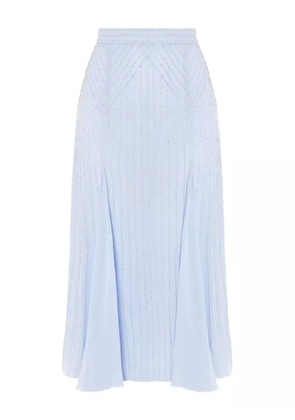 Temperley London beaded pleated midi skirt - Blue