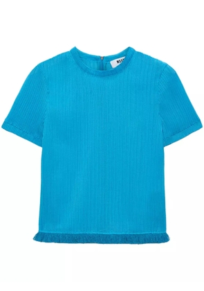 MSGM ribbed T-shirt - Blue