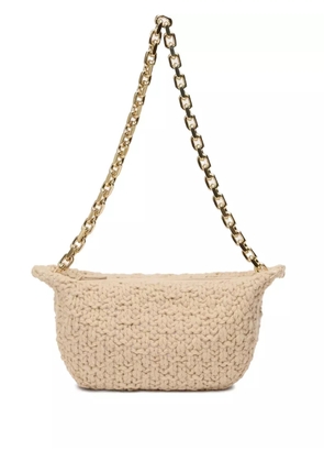 Fabiana Filippi chain-strap knitted shoulder bag - Neutrals