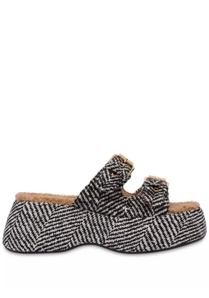 Moschino buckled platform sandals - Black