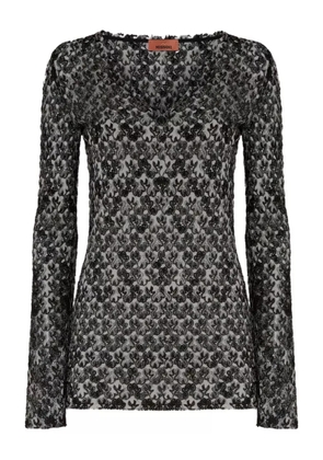 Missoni floral-lace long-sleeve top - Black
