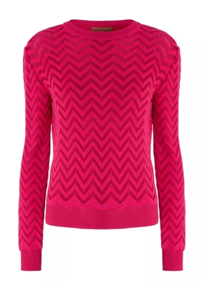 Missoni chevron crew-neck sweater - Pink