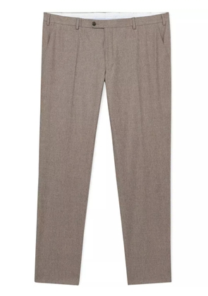 Brooks Brothers pressed-crease tapered trousers - Neutrals