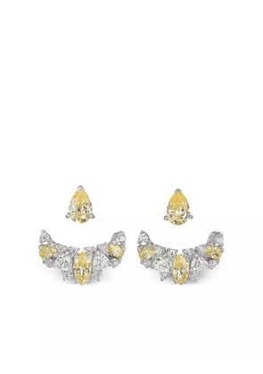 Anabela Chan 18K white gold Twinkle diamond earrings - Yellow