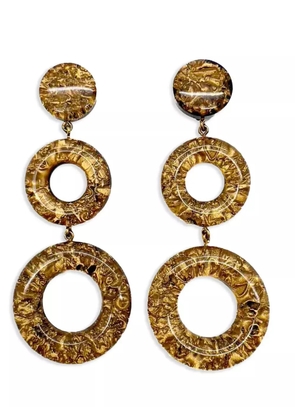 Jennifer Gibson Jewellery Vintage Italian Triple clip-on earrings - Gold