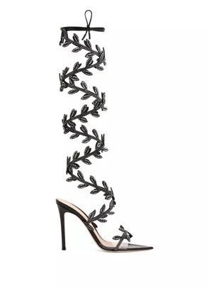 Gianvito Rossi 105m Crystal Flavia sandals - Black