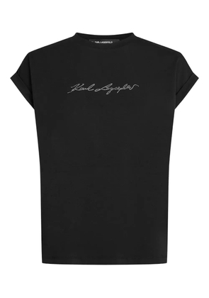 Karl Lagerfeld rhinestone-embellished t-shirt - Black