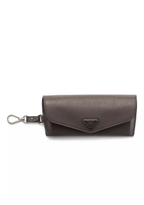 Prada Eyewear Saffiano leather glasses case - Grey
