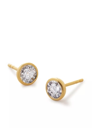 Monica Vinader 14kt gold diamond stud earrings