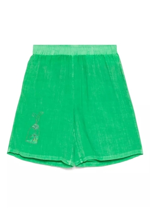 Stain Shade embroidered shorts - Green