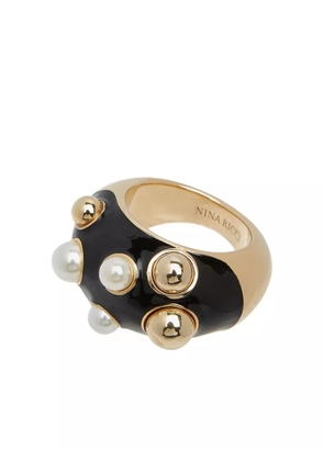 Nina Ricci Drops of Light embellished ring - Gold