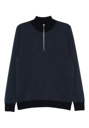 N.Peal temple jacquard sweater - Blue