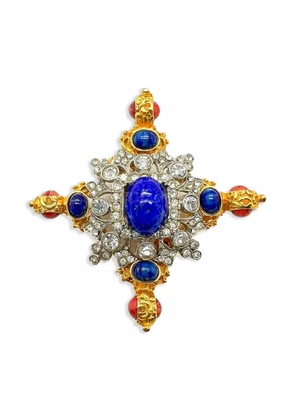 Jennifer Gibson Jewellery x Kenneth Lane 1980s cruciform brooch - Gold