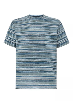 Missoni flame-zigzag pattern crew-neck T-shirt - Blue