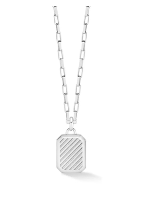 DOWER AND HALL Octagon Humbug paperclip necklace - Silver