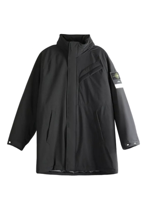 Stone Island logo-patch padded coat - Black