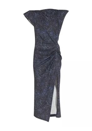 ISABEL MARANT printed side-split dress - Black
