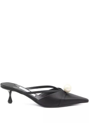 Jimmy Choo 50mm Sana pearl-embellished mules - Black