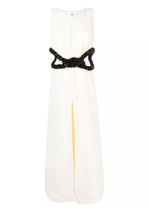 Jil Sander sequin-embellished A-line gown - Neutrals