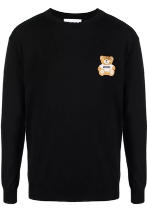 Moschino Teddy Bear patch crew-neck jumper - Black