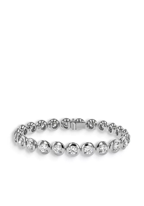 Pragnell 18kt white gold Skimming Stone diamond bracelet - Silver