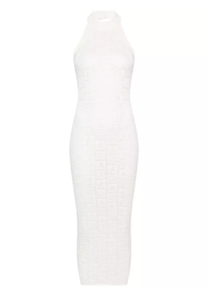 Balmain crochet-knit midi dress - White