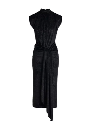 Essentiel Antwerp Inche dots mock neck midi dress - Black