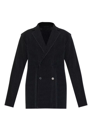 Homme Plissé Issey Miyake plissé double-breasted blazer - Black